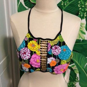 Trina Turk Beaded Floral Bikini Swimsuit New 6